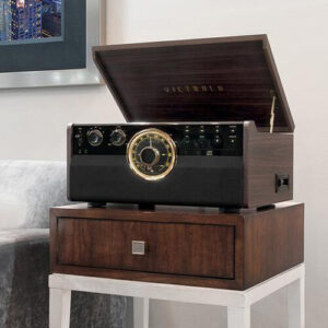 Victrola The Empire 6-in-1 Manual Three-Speed Turntable Audio System