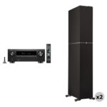Denon AVR-X3800H 9.4-Channel Network A/V Receiver with Dymension DM70 Floorstanding Speaker Kit (Pair)